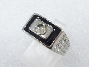 クリスタル　エナメル　指輪(16号)